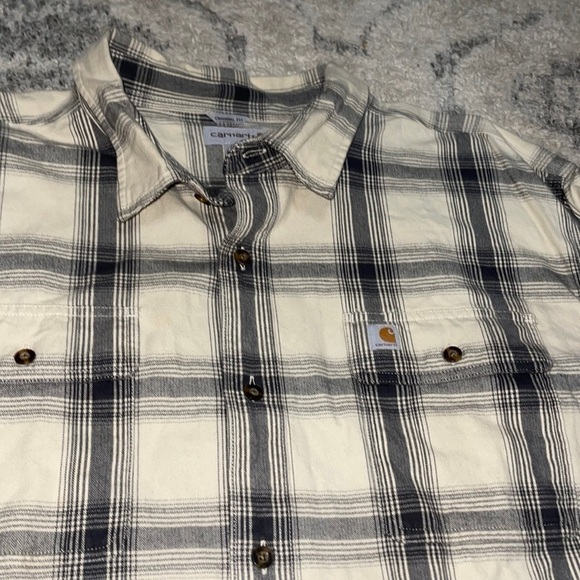 NWOT carharrt heavy plaid Shacket Shirt Jacket - Picture 9 of 11